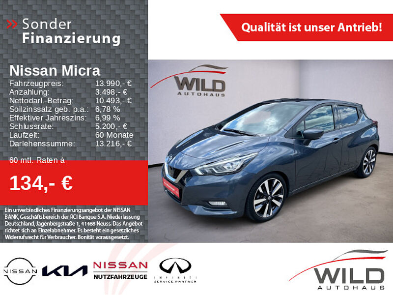 Nissan Micra 1.0 DIG-T Tekna Cam Navi Klima LED 360°