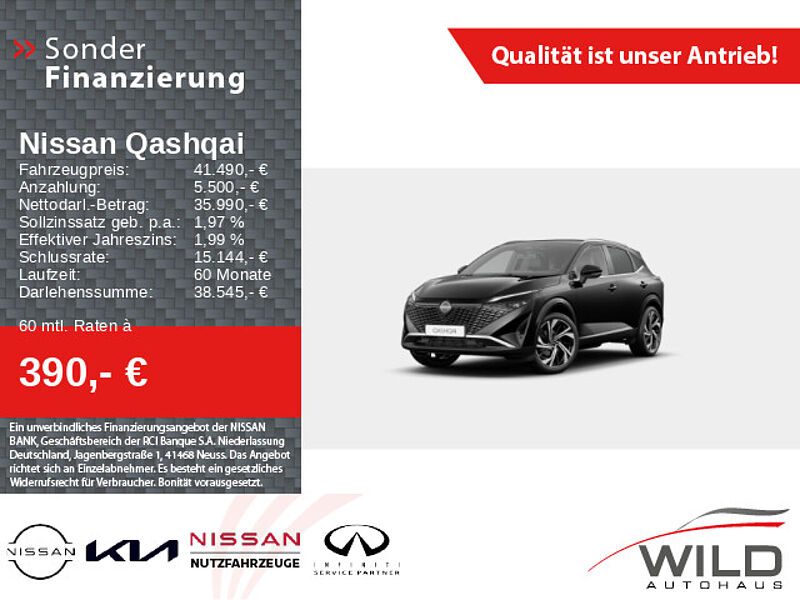 Nissan Qashqai 1.3 DIG-T MHEV Tekna+ 360° Navi LED Ambiente